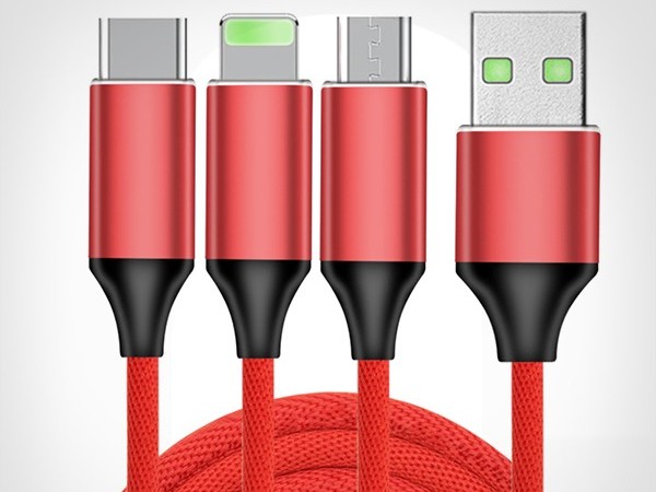 布藝編織一拖三數(shù)據(jù)線